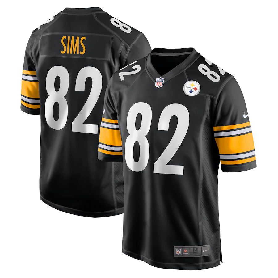 Men Pittsburgh Steelers #82 Steven Sims Nike Black Game NFL Jersey->pittsburgh steelers->NFL Jersey
